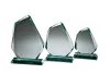 Glastrophäe Jade-Glasfels 18,0 cm